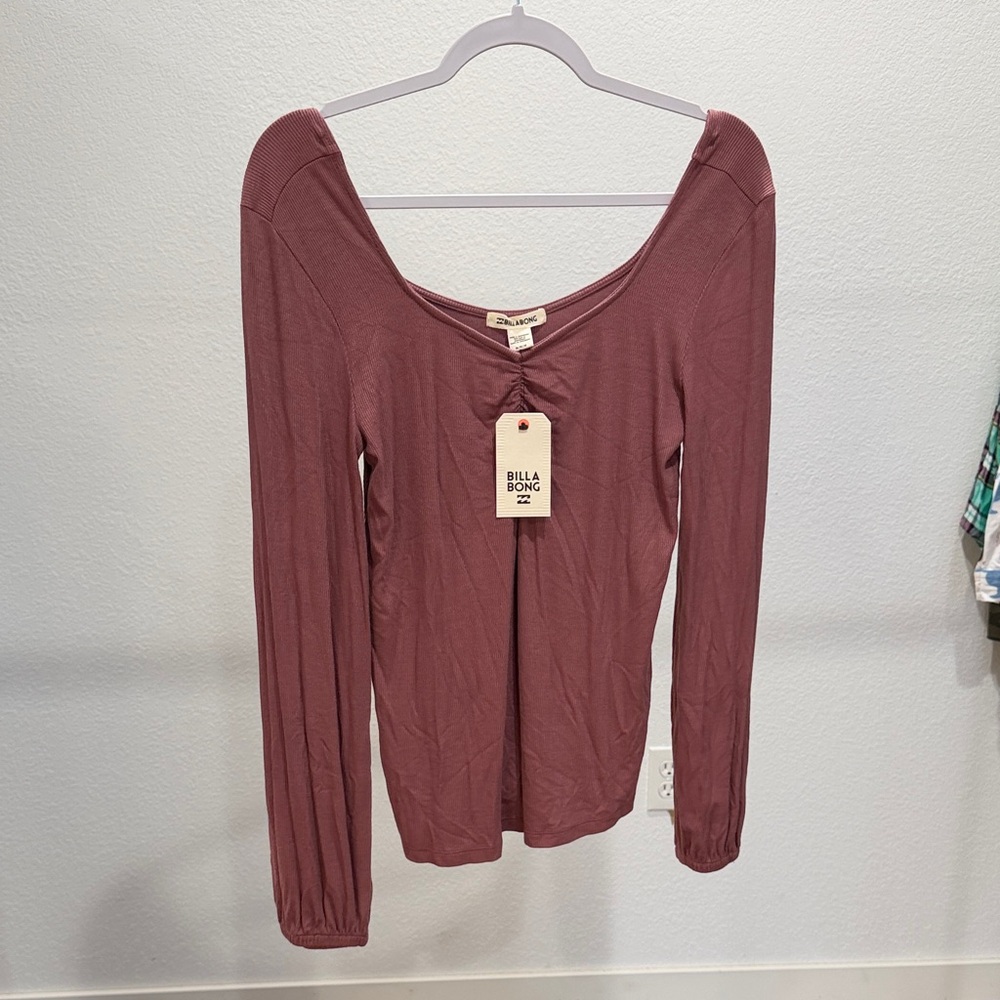 Billabong Women's Dusty Rose Long Sleeve Top